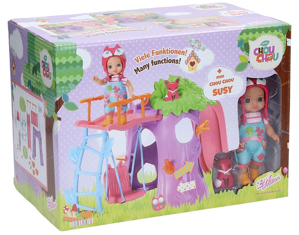 Игровая площадка с куклой из серии «Chou Chou» и лисичкой